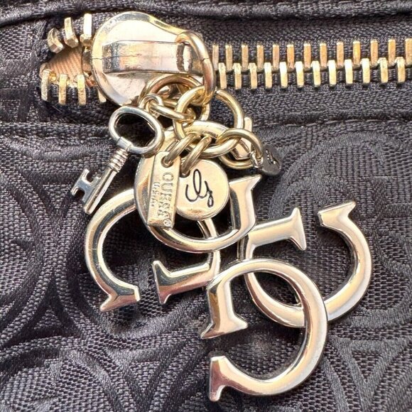 VINTAGE GUESS MINI BLACK CASUAL URBAN BACKPACK - Picture 2 of 6